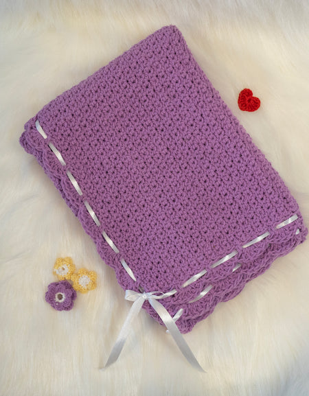 Crochet Purple Baby Blanket