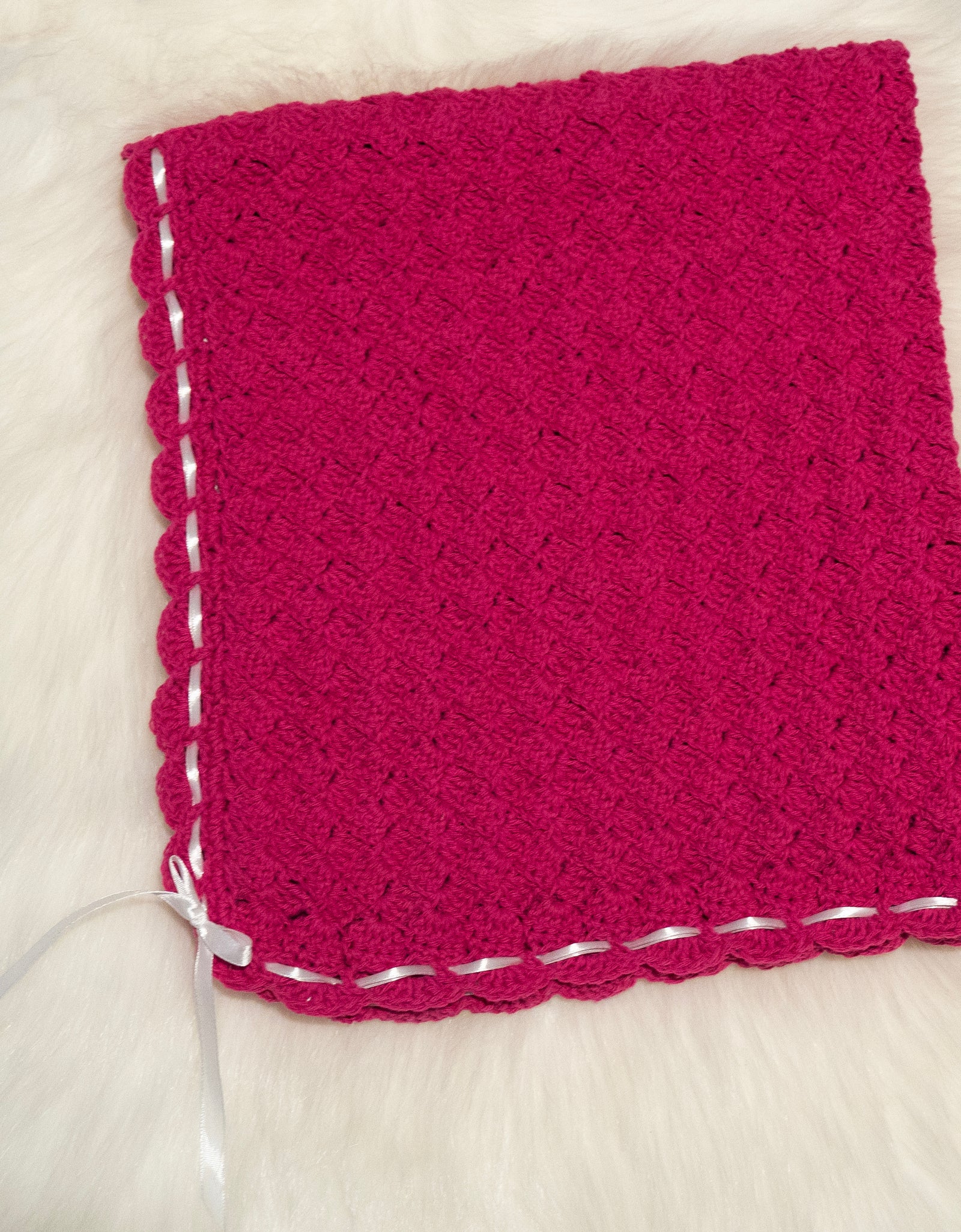 Crochet Pink Baby Blanket