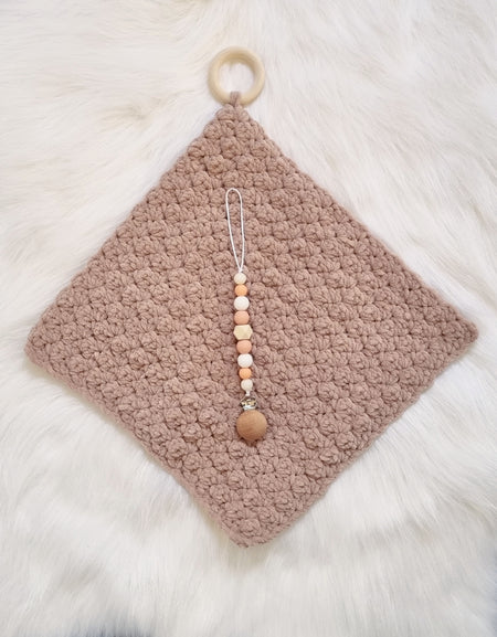 Snuggle Teether Blanket and Pacifier Clip