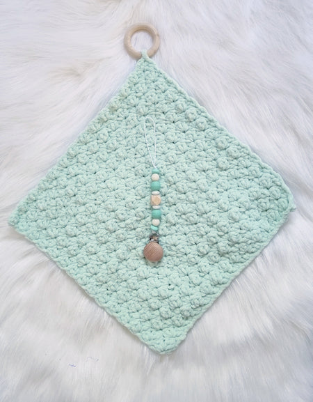 Snuggle Teether Blanket and Pacifier Clip