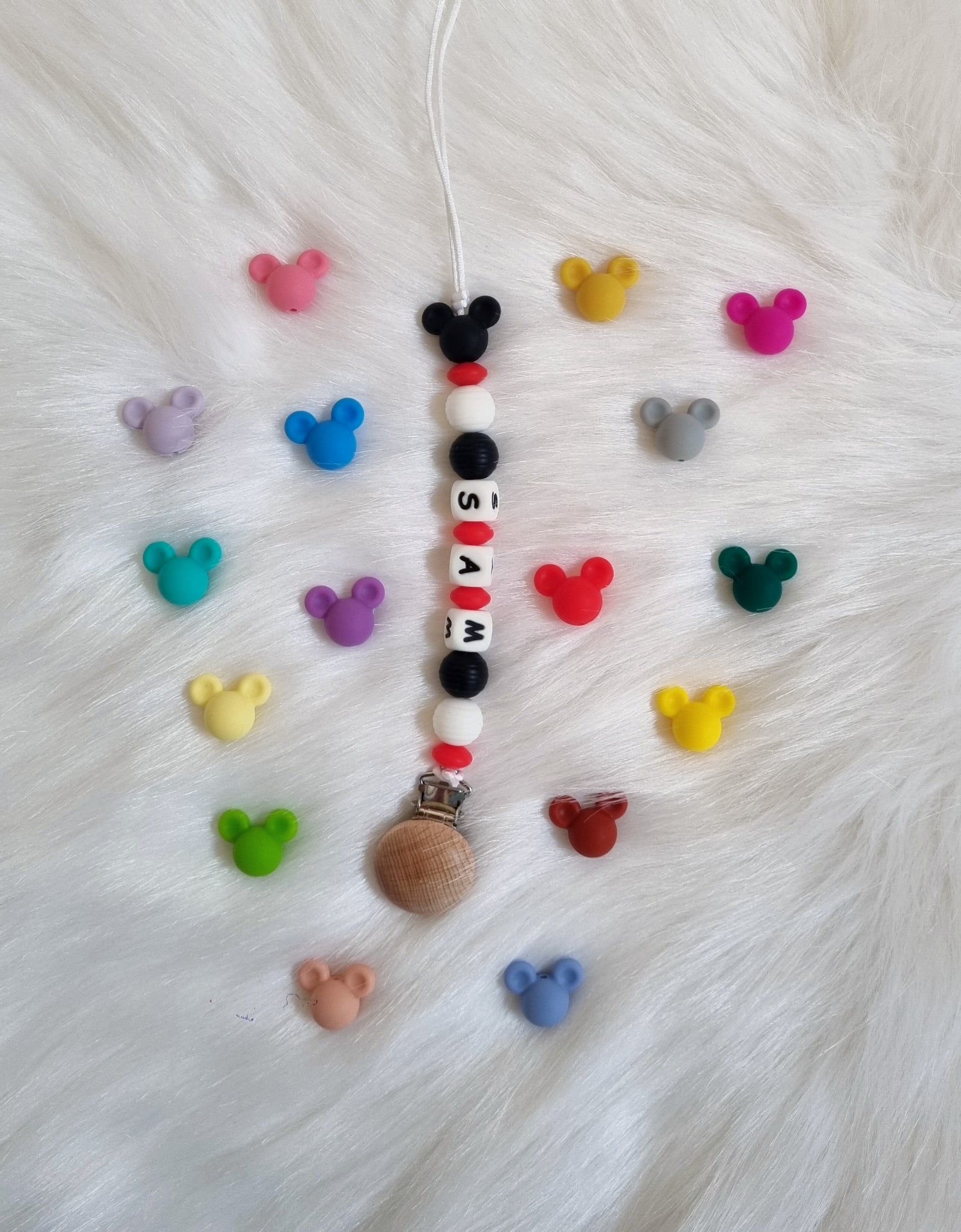 Colourful Personalized Pacifier Clip.