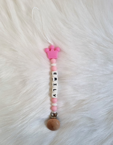 Colourful Personalized Pacifier Clip