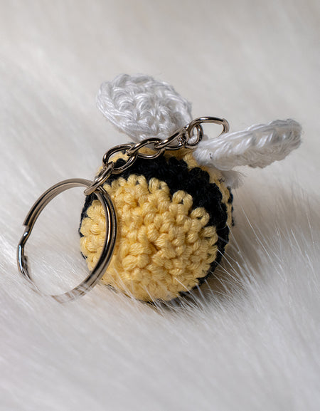 Crochet Bee Keychain