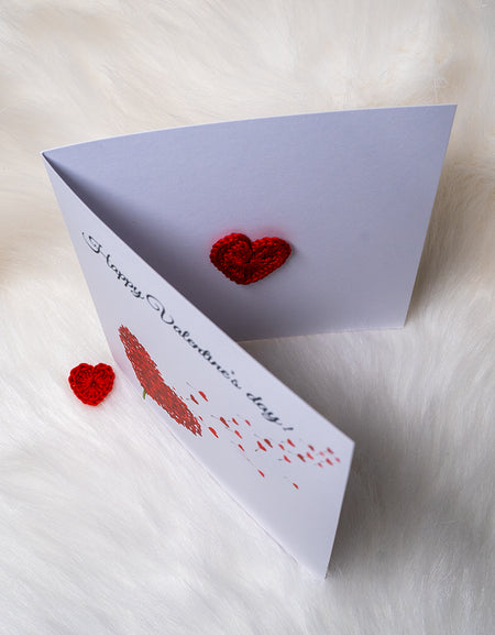 Crochet Removable Heart Greeting Card
