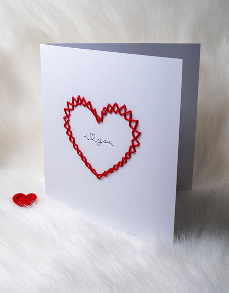 Stitched Heart Greeting Card