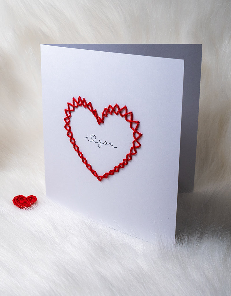 Stitched Heart Greeting Card