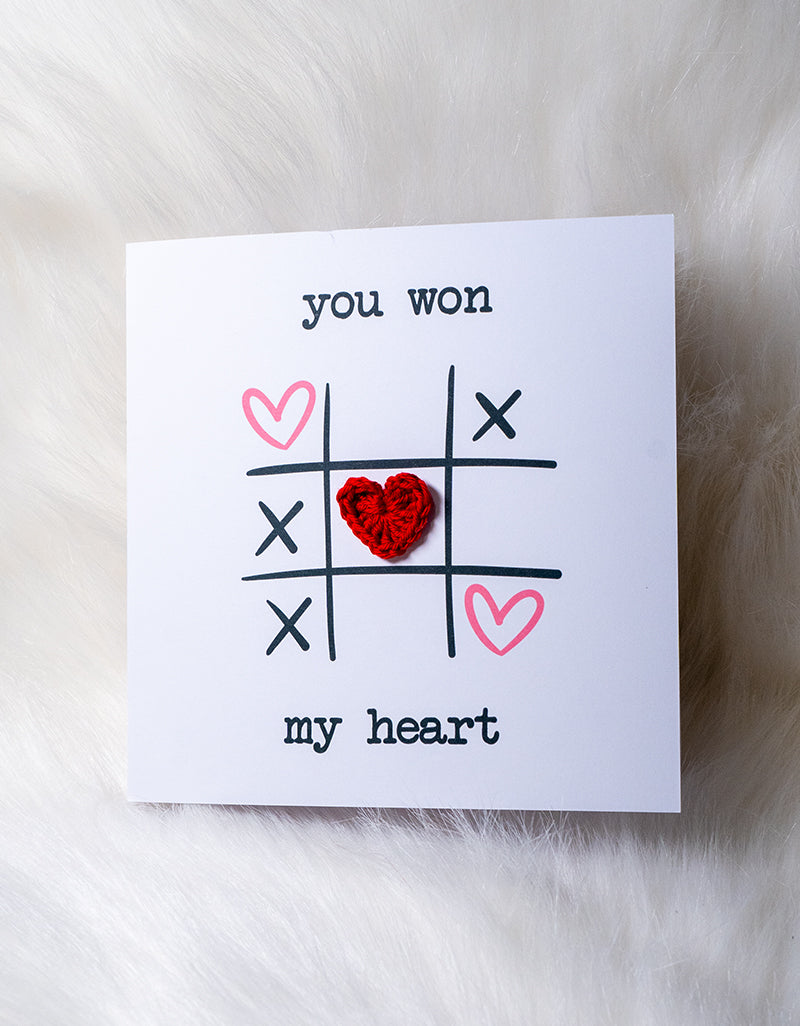 Crochet Removable Heart Greeting Card