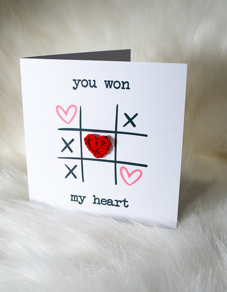 Crochet Removable Heart Greeting Card