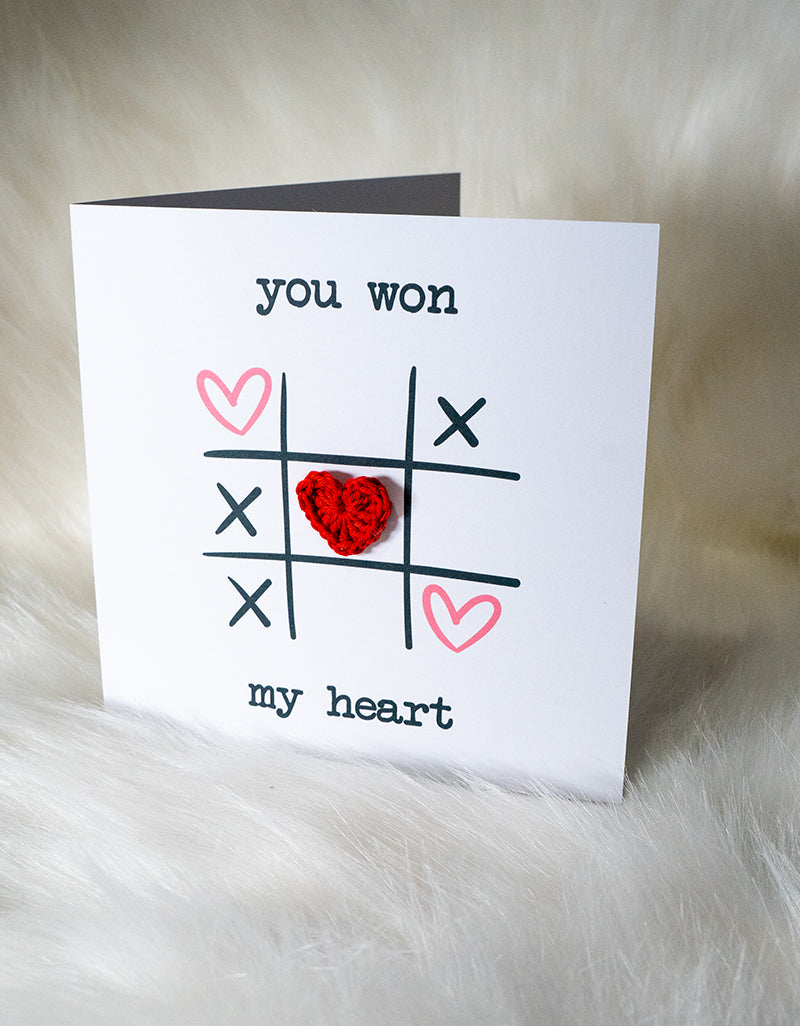 Crochet Removable Heart Greeting Card