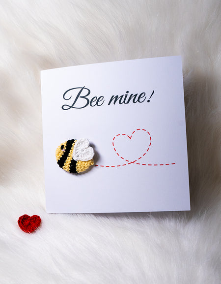 Crochet Bee Mine Greeting Card