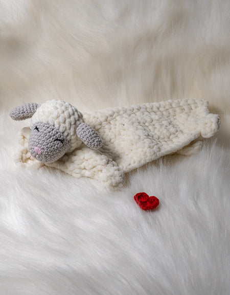 Crochet Lamb Baby Comforter